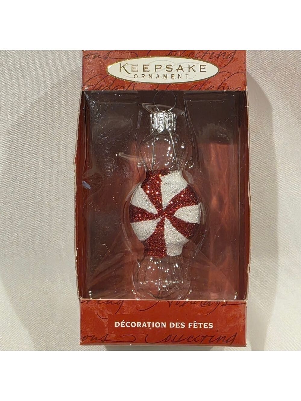 Hallmark Keepsake Hand Blown Glass Li'l Swirl Red Ornament